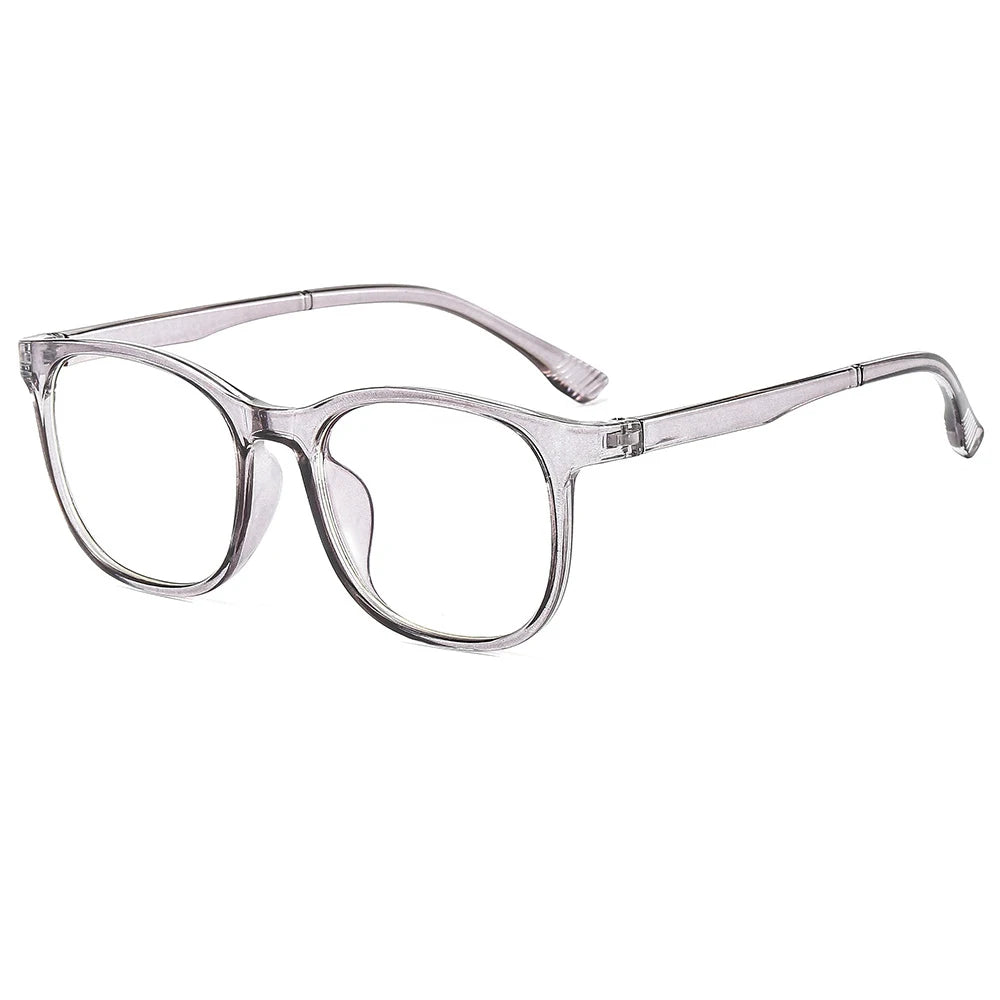 Transparent Computer Glasses Frame Women (Anti Blue Light square Eyewear Blocking Glasses Optical Spectacle Eyeglass round)