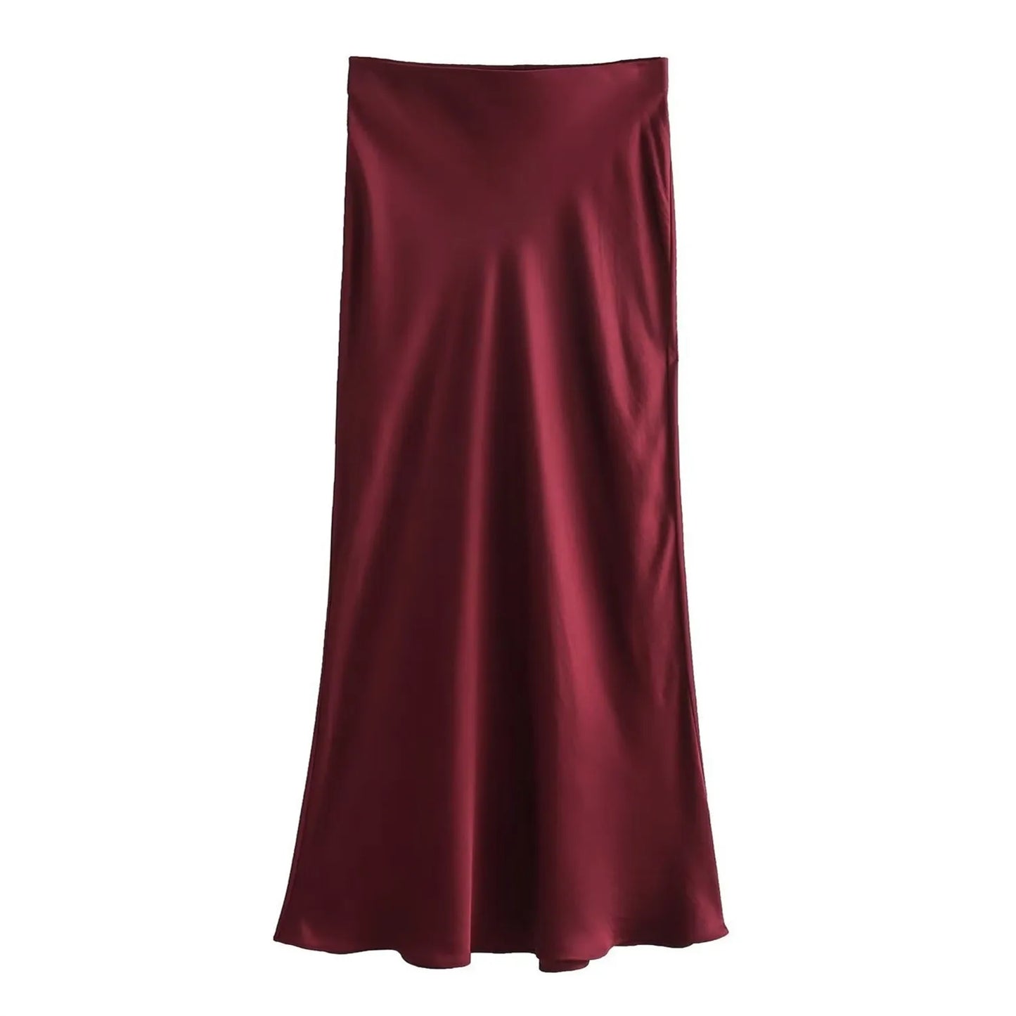 Ladies Satin Skirt Women High Waist Long Skirts For Women Spring Summer Black Midi Skirt Office Lady Elegant Women's Skirts